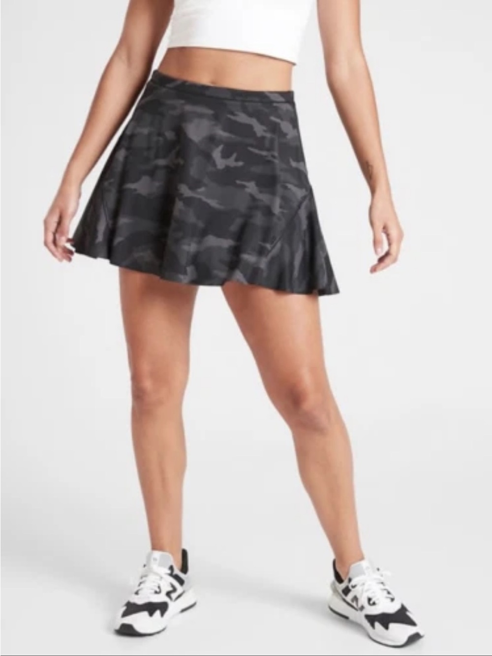 Athleta Match Point Camo Tennis Skort High Rise Built-In Shorts XS